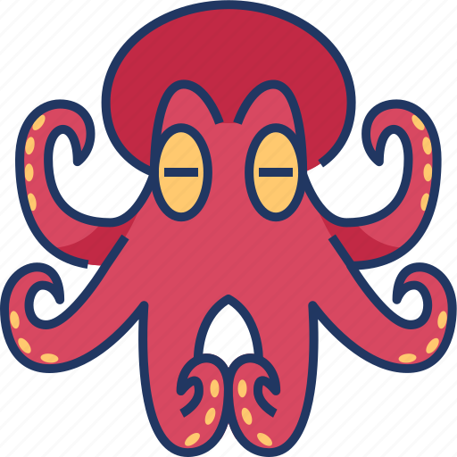 Octopus, animal, sea, fish, ocean, wildlife, aquatic icon - Download on Iconfinder