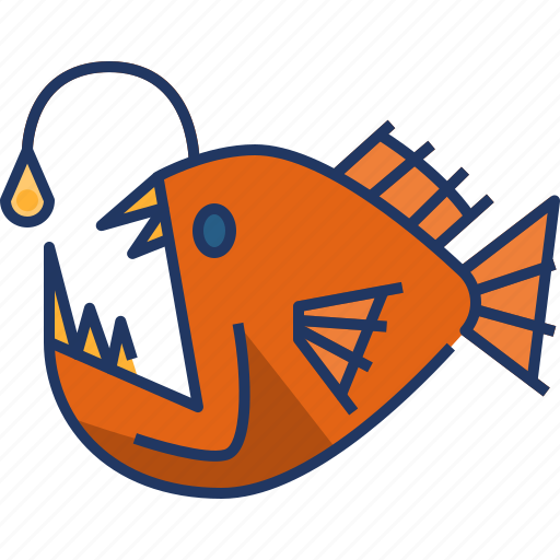Fish, angler fish, animal, sea animal, wildlife, sea, ocean icon - Download on Iconfinder