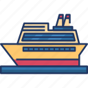 ship, cruise ship, boat, cargo-ship, transportation, ocean, sea