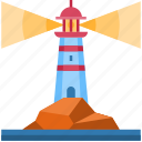 lighthouse, tower, sea, light, beacon, navigation, nautical