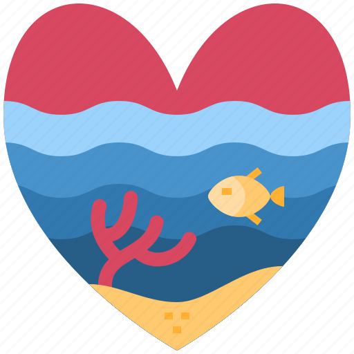 Love, ocean, love ocean, sea, sea life, heart, nature icon - Download on Iconfinder