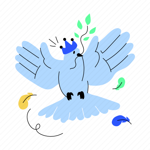 Peace bird, peace dove, peace sign, peace symbol, flying dove illustration - Download on Iconfinder