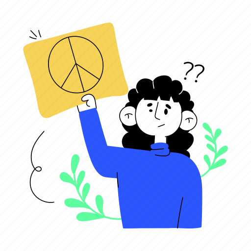 Peace sign, peace symbol, peace day, pacifism, hope sign illustration - Download on Iconfinder