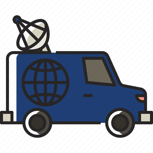 Van, tv van, news, television, vehicle, transport, press icon - Download on Iconfinder