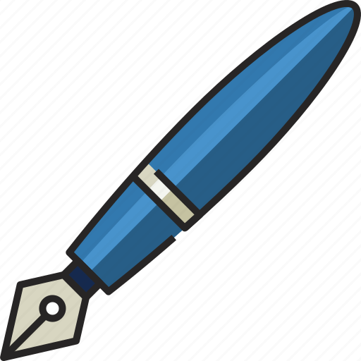 Pen, fountain pen, ink-pen, writing, write, stationery, pen nib icon - Download on Iconfinder