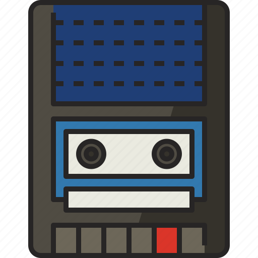 Tape recorder, cassette player, cassette recorder, audio device, music, audio recorder, audio icon - Download on Iconfinder