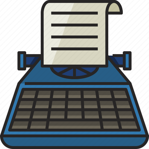 Typewriter, typing, keyboard, writer, paper, office, writing icon - Download on Iconfinder