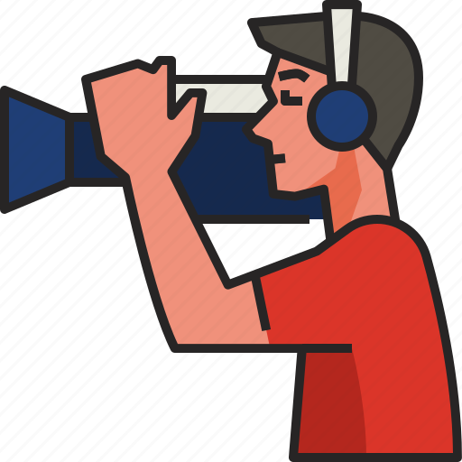 Cameraman, photographer, camera, photography, shooting, man, camera operator icon - Download on Iconfinder