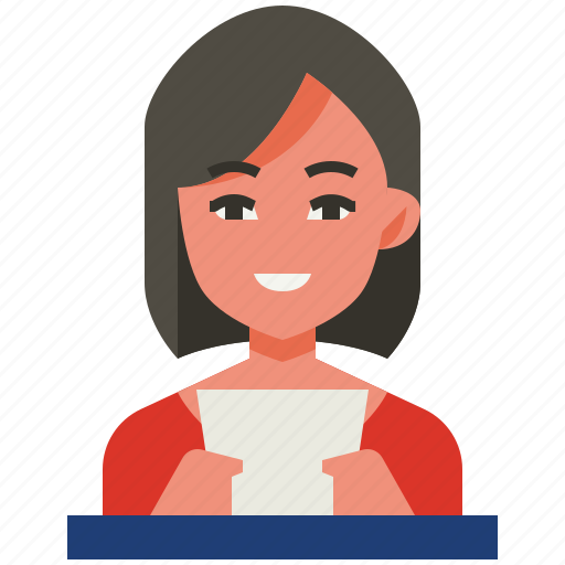 Anchorwoman, journalist, reporter, anchor, news, announcer, newscaster icon - Download on Iconfinder