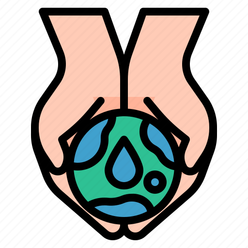 Save, hand, world, water, day, nature, environment icon - Download on Iconfinder