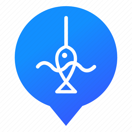 Fish, fishing, lake, markers, pond, water, wsd icon - Download on Iconfinder