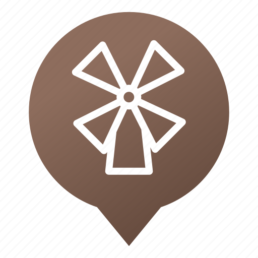Flour, holland, marker, markers, pin, windmill, wsd icon - Download on Iconfinder