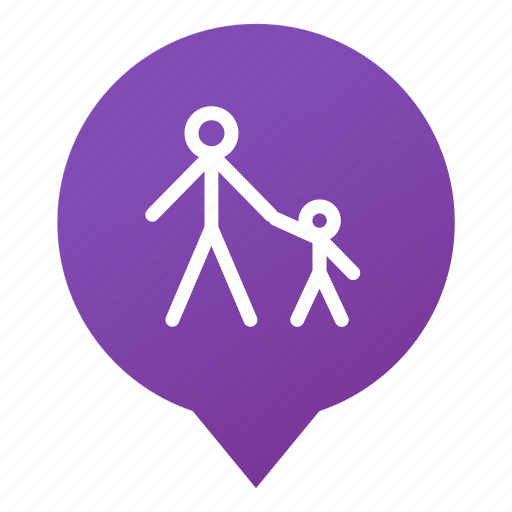 Children, markers, pedestrian zone, pedestrians, wsd, walking icon - Download on Iconfinder
