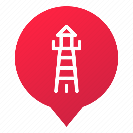 Lighthouse, markers, navigation, pin, wsd, coast, harbor icon - Download on Iconfinder