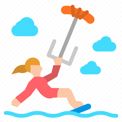 Kite, kitesurf, kitesurfing, surf, surfing icon - Download on Iconfinder