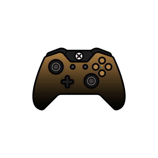 Controller, dusk, gamer, gold, xbox one icon - Free download