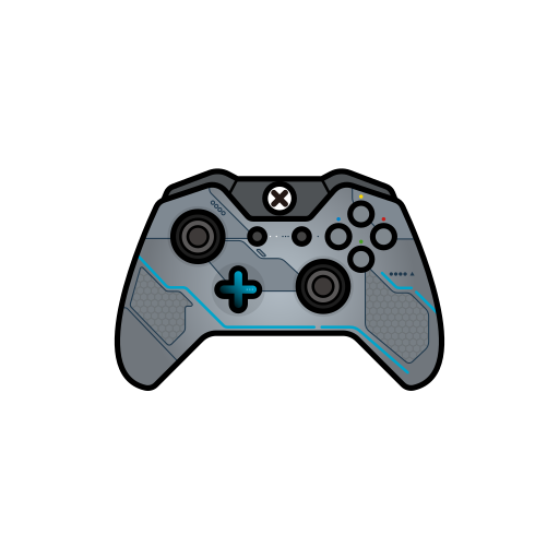 Blue, controller, gamer, halo, xbox one icon - Free download