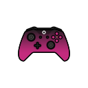 controller, gamer, pink, shadow, xbox one