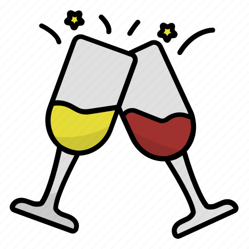 Celebration, champagne, cheers, drink, party, toast, wine icon - Download on Iconfinder