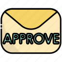 mail, message, email, letter, envelope, approve, document
