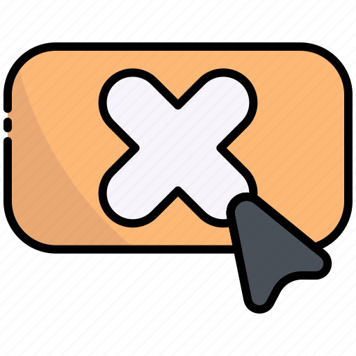 Click, cross, cursor, no, button icon - Download on Iconfinder