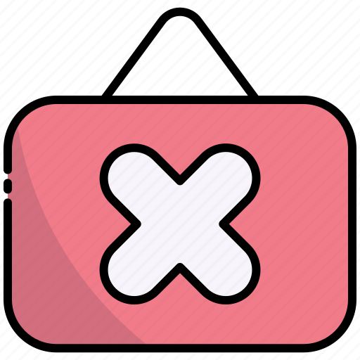 Signboard, check, cross, cancel, delete icon - Download on Iconfinder