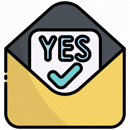 Mail, message, email, letter, envelope, document, yes icon - Download on Iconfinder