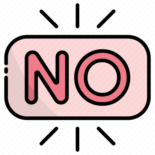 No, button, deny, shine, reject, stop icon - Download on Iconfinder