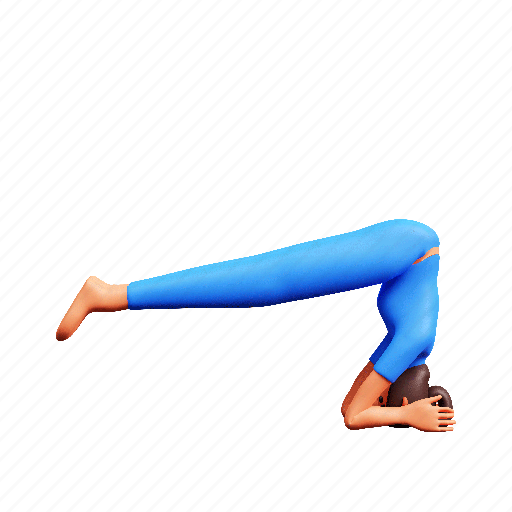 Yoga, head stand, pose 3D illustration - Download on Iconfinder