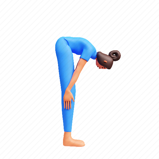 Yoga, suryanamaskar, hand to foot, pose 3D illustration - Download on Iconfinder