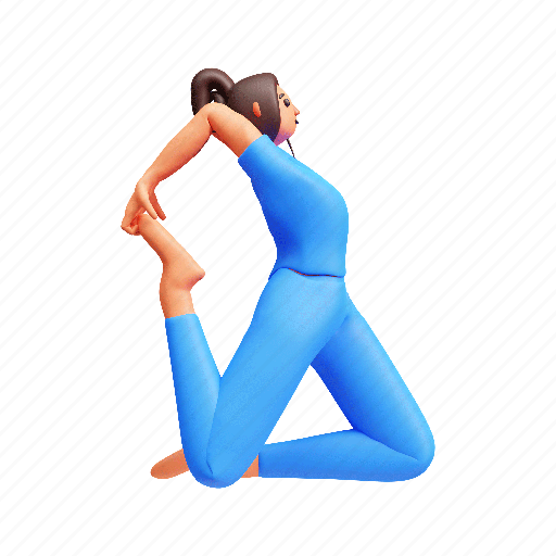 Yoga, back, exercise 3D illustration - Download on Iconfinder