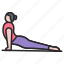 yoga, excercise, physical, activity, pose, woman, fitness, cobra, wellness 