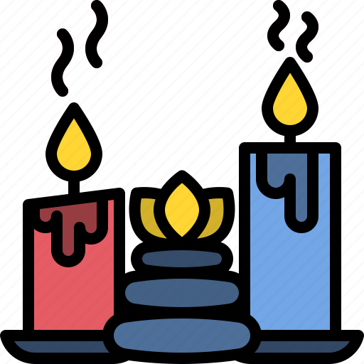 Yoga, candle, spa, beauty, scented icon - Download on Iconfinder