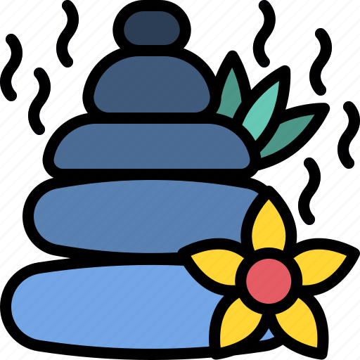 Yoga, hotstones, spa, massage, relax, therapy icon - Download on Iconfinder