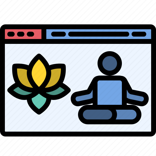 Yoga, website, meditation, application, technology icon - Download on Iconfinder