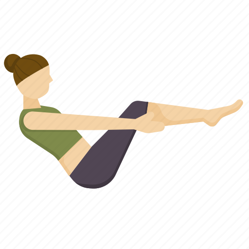 Boat, exercise, half, pose, yoga icon - Download on Iconfinder