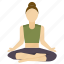 exercise, half, lotus, meditation, pose, yoga 