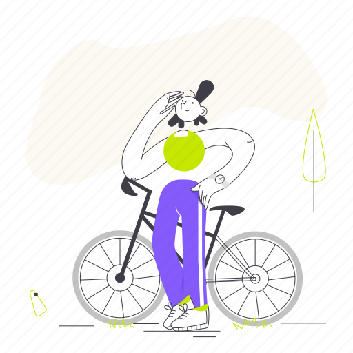 Sport, fitness, trip, cycling, cyclist, sports illustration - Download on Iconfinder