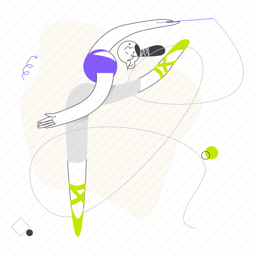 Sport, traning, fitness, dancing, dance, gymnastics, gymnast illustration - Download on Iconfinder
