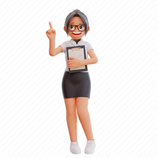 Woman, smiling, standing, smile, beauty, happiness, pose 3D illustration - Download on Iconfinder