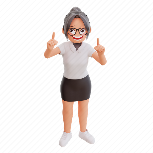 Woman, smiling, standing, smile, beauty, happiness, pose 3D illustration - Download on Iconfinder