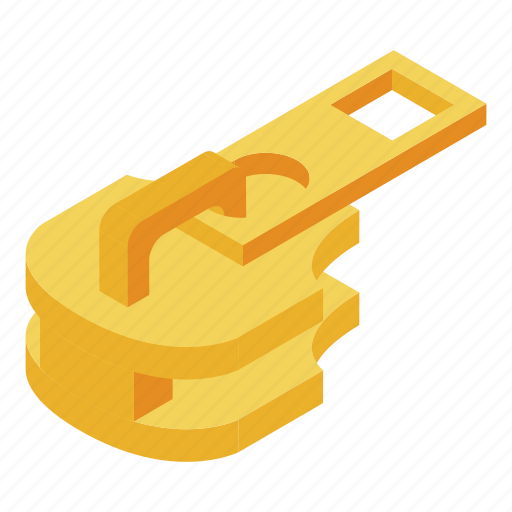 Cartoon, fashion, gold, heart, isometric, puller, zipper icon - Download on Iconfinder