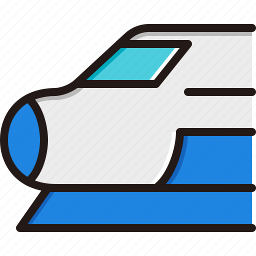 Bullet, train, railway, transport, vehicle icon - Download on Iconfinder