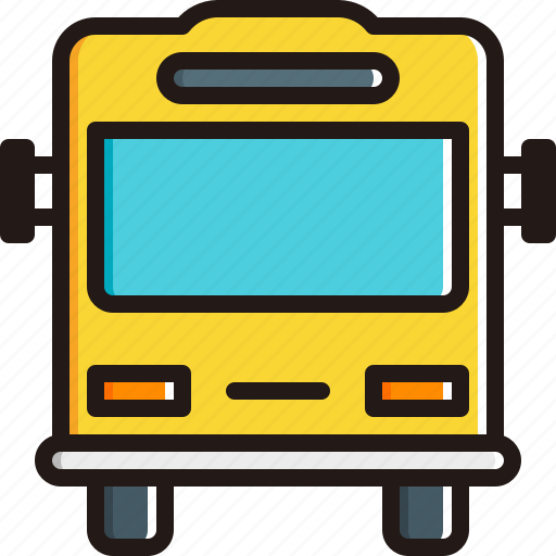Bus, oncoming, autobus, school bus, transport, vehicle icon - Download on Iconfinder