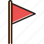 flag, red, location 