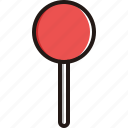pin, red, location, map, point