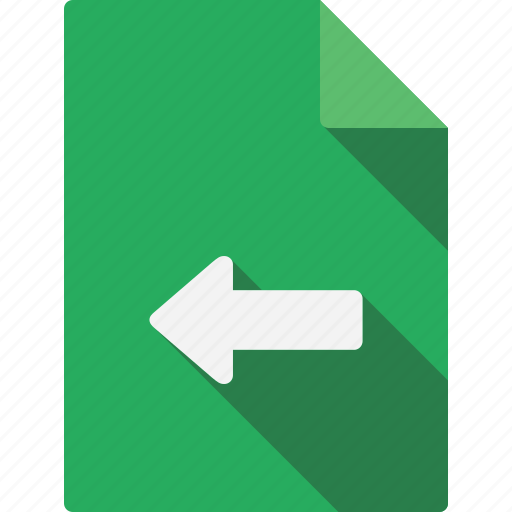 Arrow, document, left icon - Download on Iconfinder