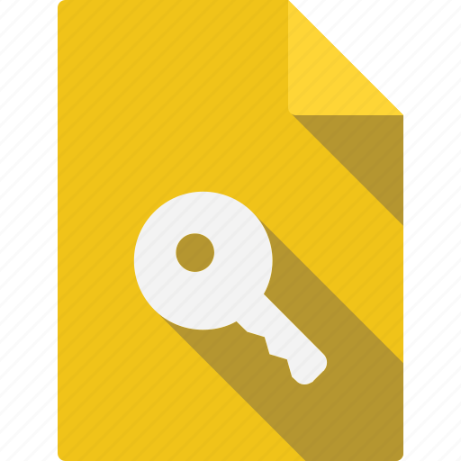 Document, key icon - Download on Iconfinder on Iconfinder