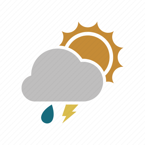 Lightning, rainy, sunny icon - Download on Iconfinder