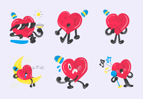 20 hearts Sticker